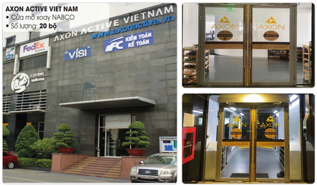AXON Active Vietnam – Lắp đặt 20 bộ cửa mở xoay NABCO