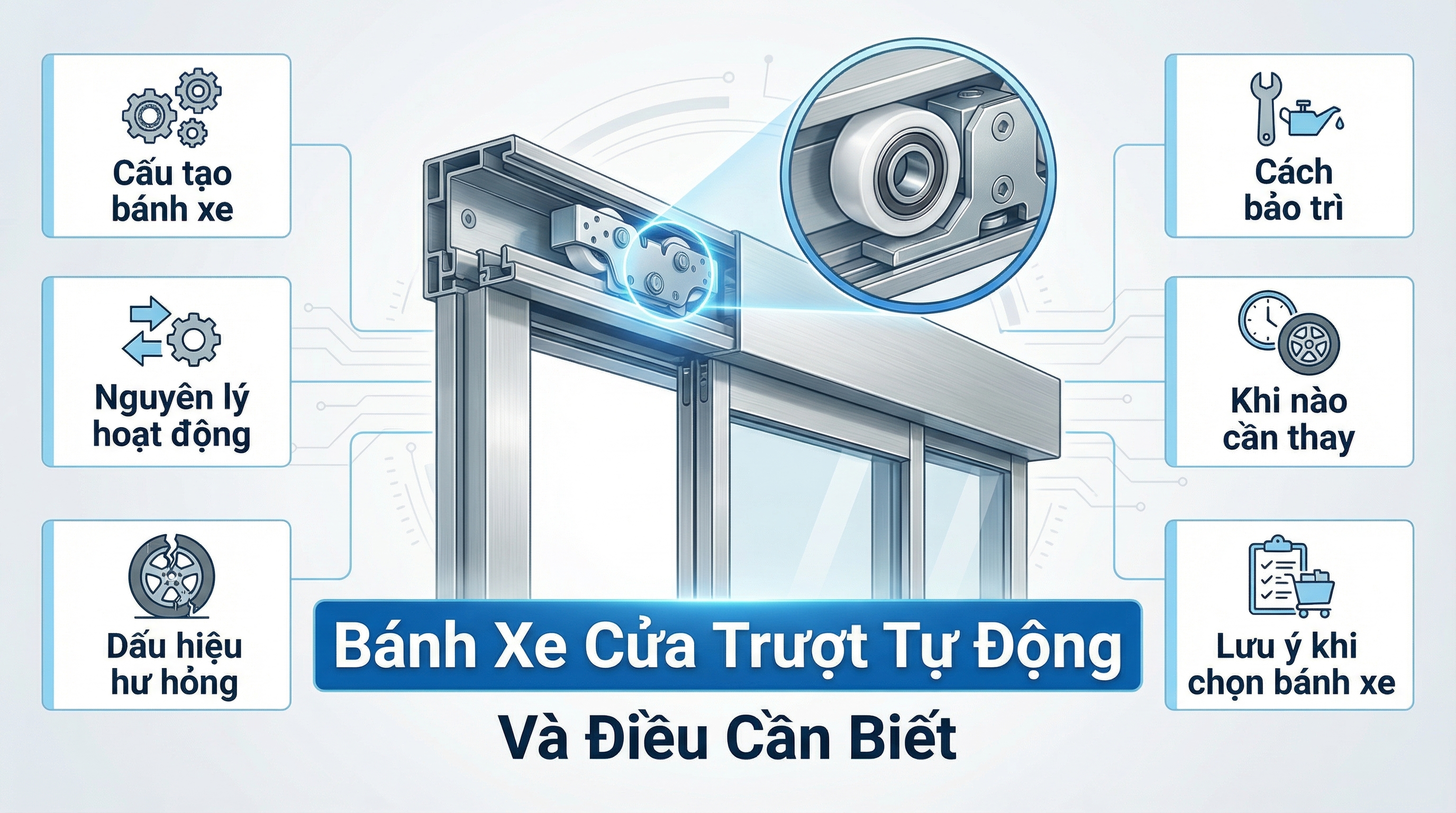 Bánh Xe Cửa Trượt Tự Động Và Điều Cần Biết