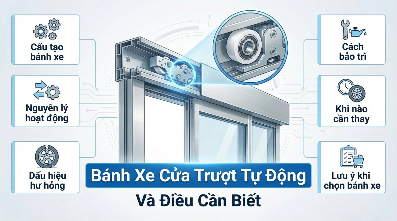 Bánh Xe Cửa Trượt Tự Động Và Điều Cần Biết
