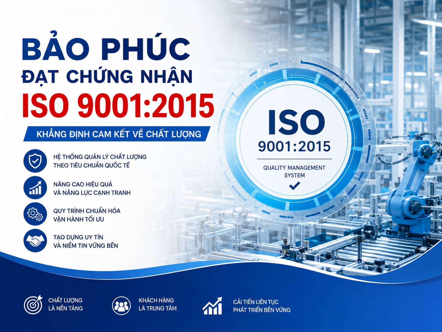 Bảo Phúc Đạt Chứng Nhận ISO 9001:2015 – Tiêu Chuẩn Chất Lượng Quốc Tế
