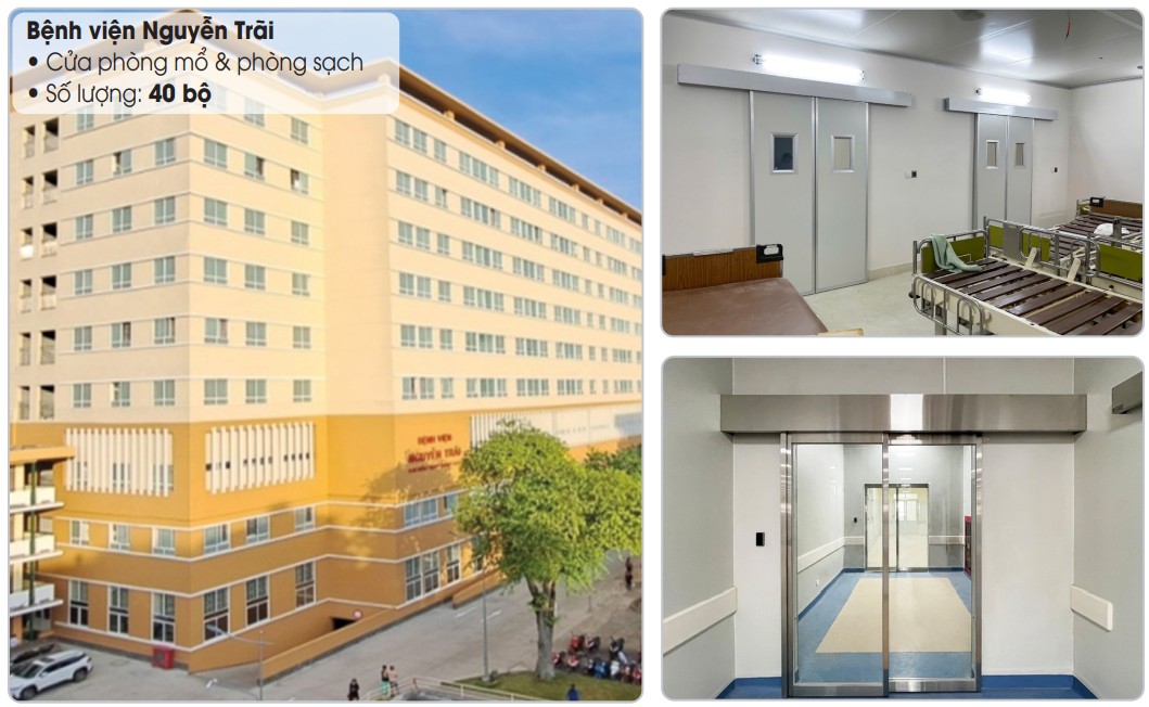 Dự án cửa phòng mổ phòng sạch tại Bệnh viện Nguyễn Trãi 