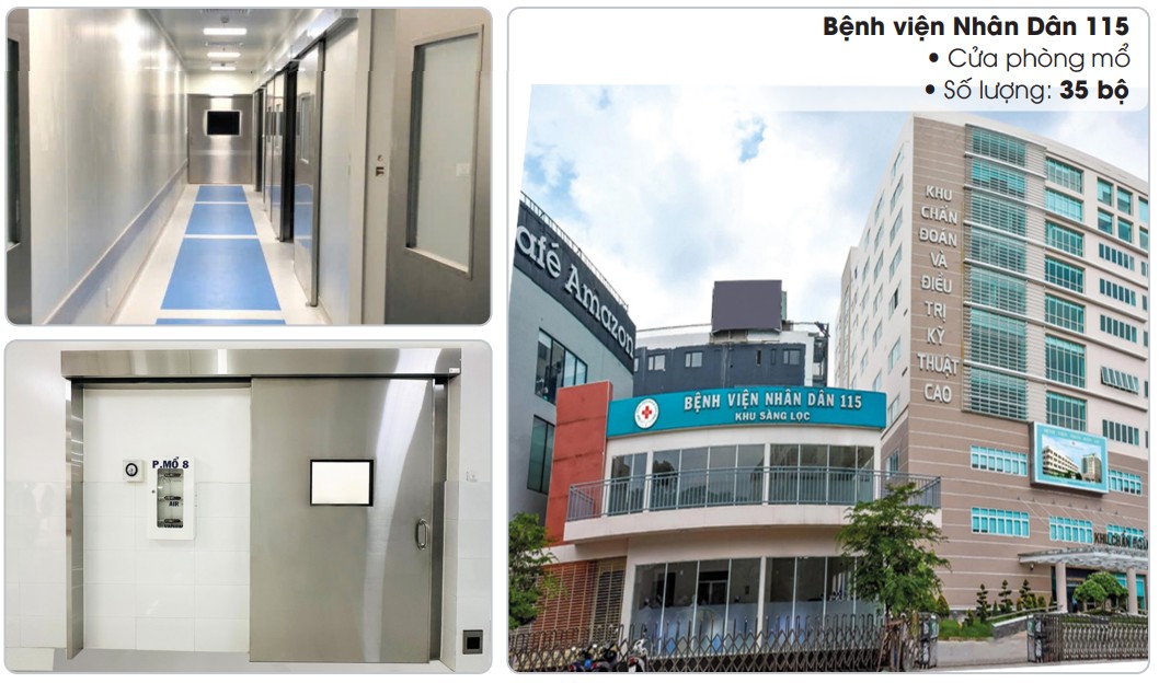 Dự án cửa phòng mổ tại Bệnh viện Nhân Dân 115