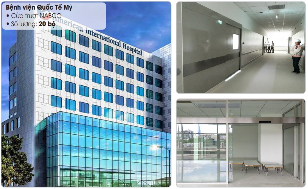 Dự án lắp đặt 20 bộ cửa trượt Nabco tại Bệnh viện Quốc Tế Mỹ