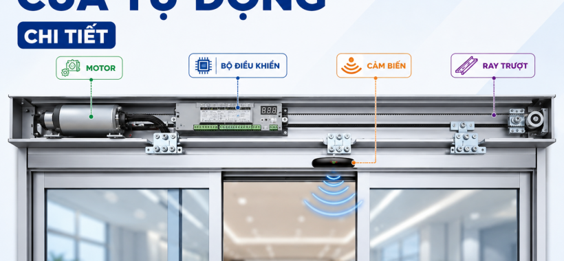 Hướng Dẫn Tìm Hiểu Cấu Tạo Cửa Tự Động Từ A Đến Z Cho Công Trình