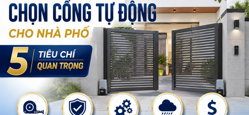 Hướng Dẫn Chọn Cổng Tự Động Cho Nhà Phố – 5 Tiêu Chí Quan Trọng