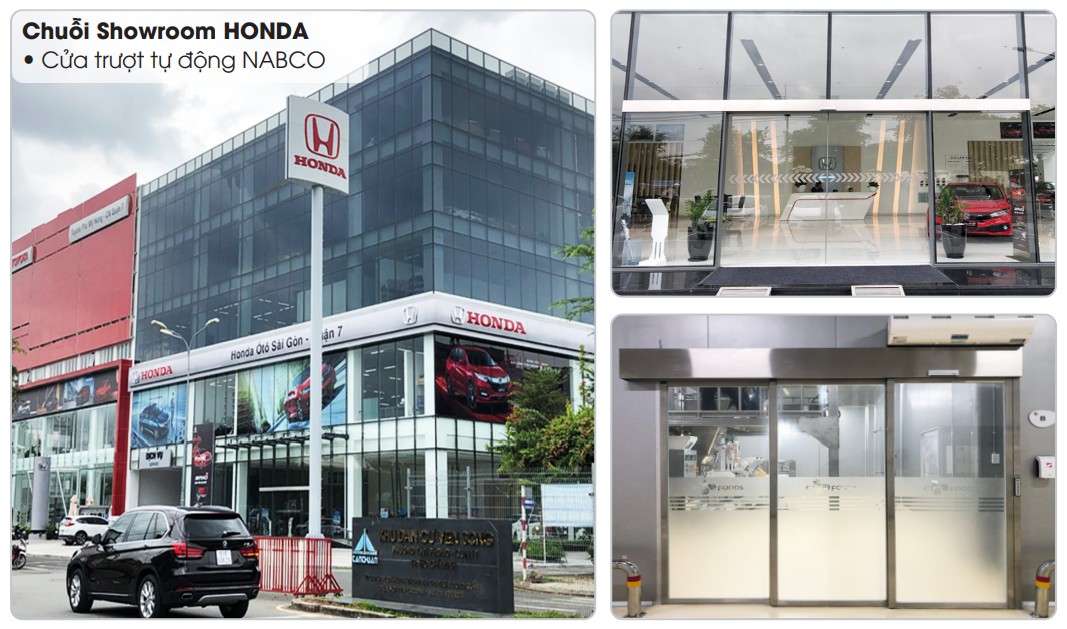 Chuỗi Showroom Honda – Dự án cửa trượt tự động Nabco
