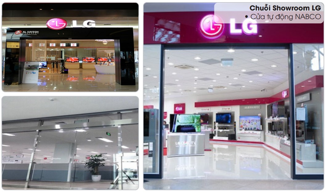 Chuỗi Showroom LG – lắp cửa trượt tự động NABCO