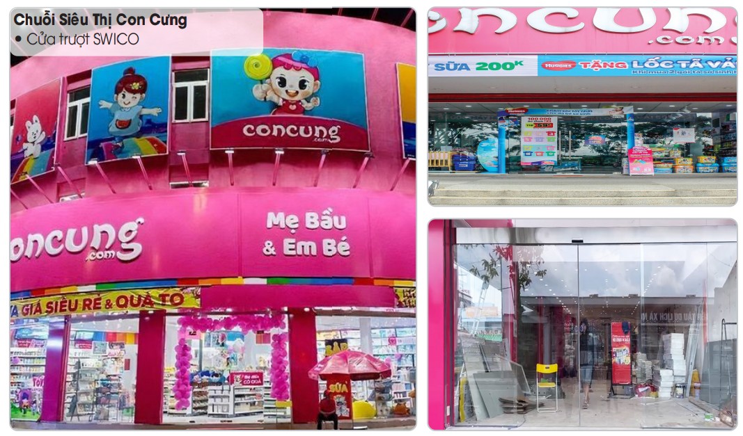 Chuỗi siêu thị Con Cưng triển khai cửa trượt tự động SWICO