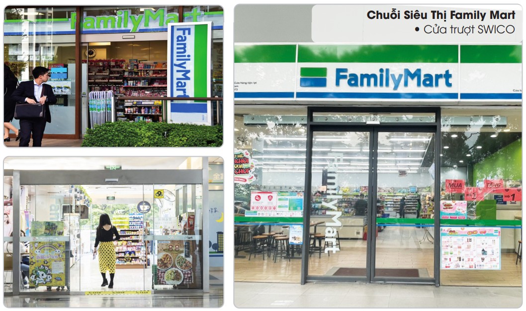 FamilyMart ứng dụng cửa trượt tự động SWICO 
