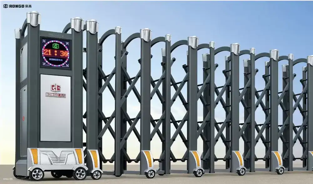 Lắp đặt cổng xếp tự động tòa nhà, xí nghiệp, nhà máy