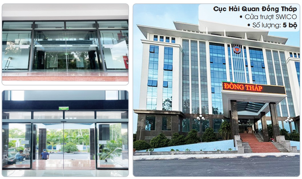 Lắp đặt cửa trượt tự động SWICO tại Cục Hải quan Đồng Tháp