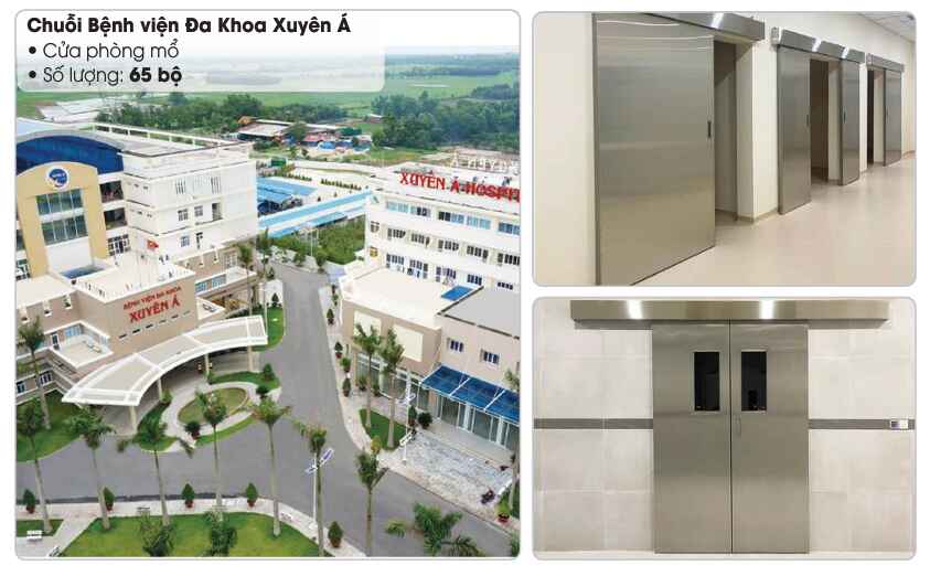 Dự án Bệnh viện Xuyên Á lắp đặt 65 bộ cửa