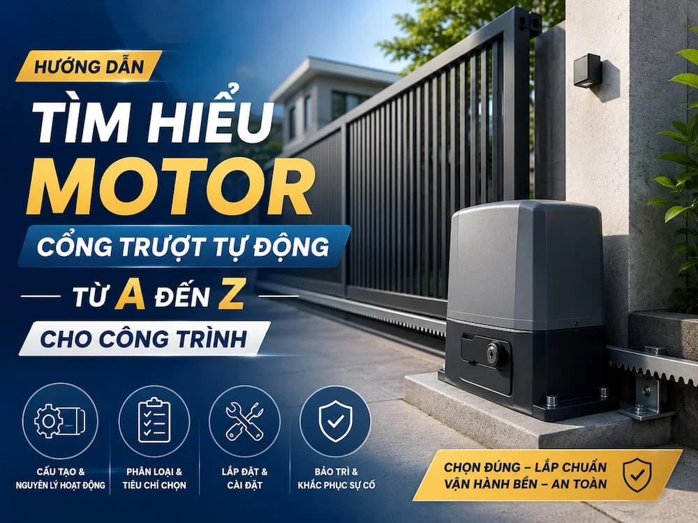 Hướng Dẫn Tìm Hiểu Motor Cổng Trượt Tự Động Từ A Đến Z Cho Công Trình