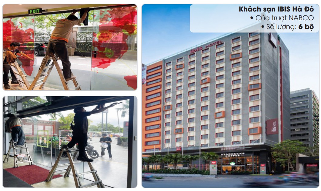 IBIS Hà Đô – Lắp đặt 06 bộ cửa trượt tự động NABCO