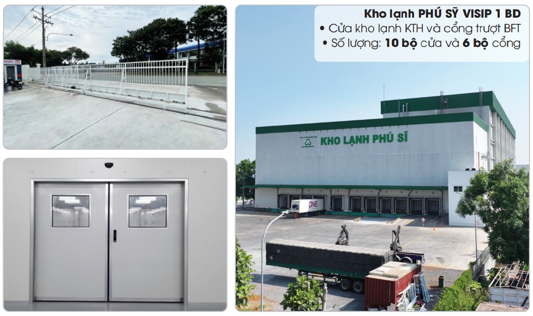 Phú Sỹ VISIP – Giải pháp cửa kho lạnh KTH & cổng trượt BFT