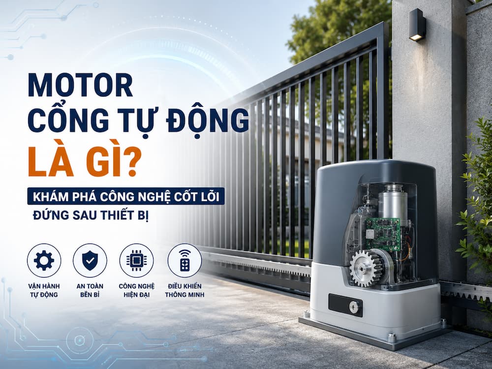 Motor Cổng Tự Động Là Gì? Khám Phá Công Nghệ Cốt Lõi Đứng Sau Thiết Bị
