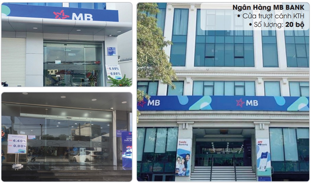 Dự án MB Bank – Lắp đặt 20 bộ cửa trượt cánh KTH
