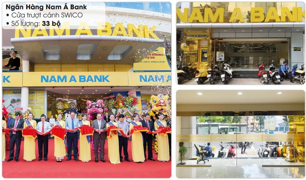 Ngân Hàng Nam Á Bank – Lắp đặt 33 bộ cửa trượt tự động SWICO
