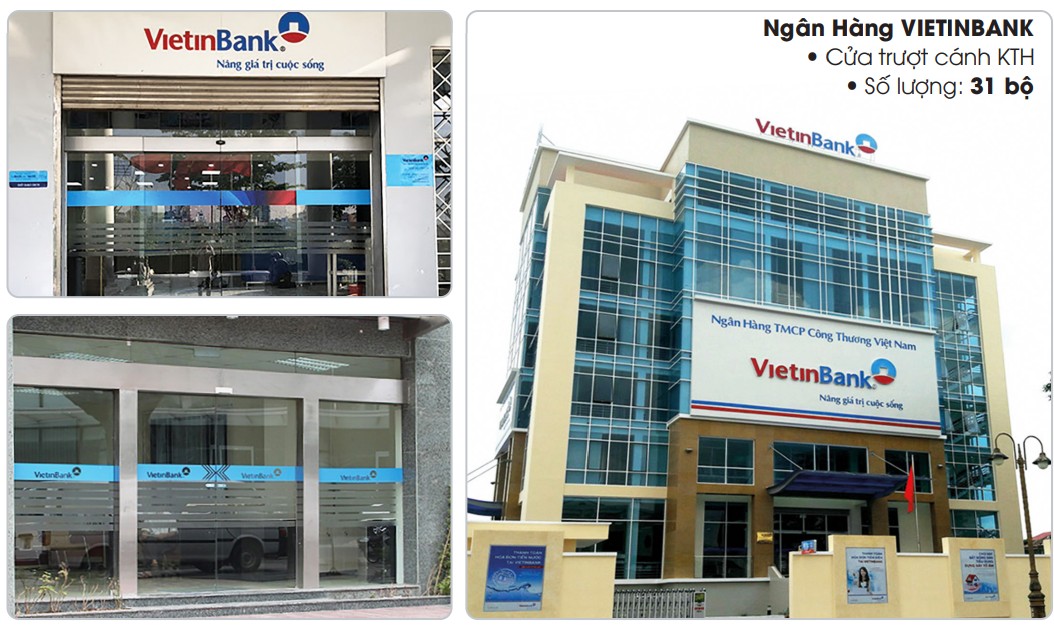 VietinBank – Lắp đặt 31 bộ cửa trượt tự động KTH