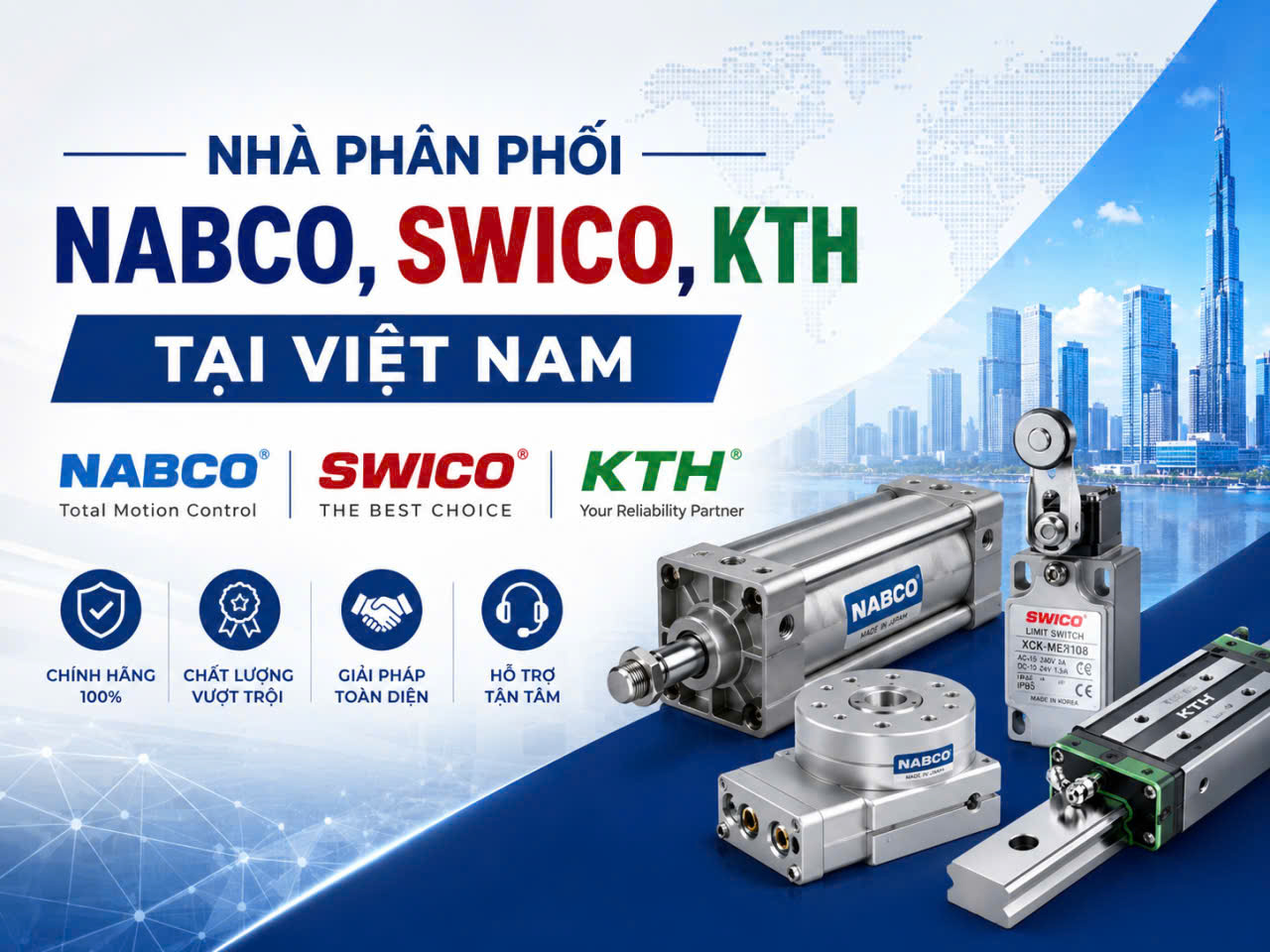 Nhà Phân Phối NABCO, SWICO, KTH Chính Hãng Tại Việt Nam