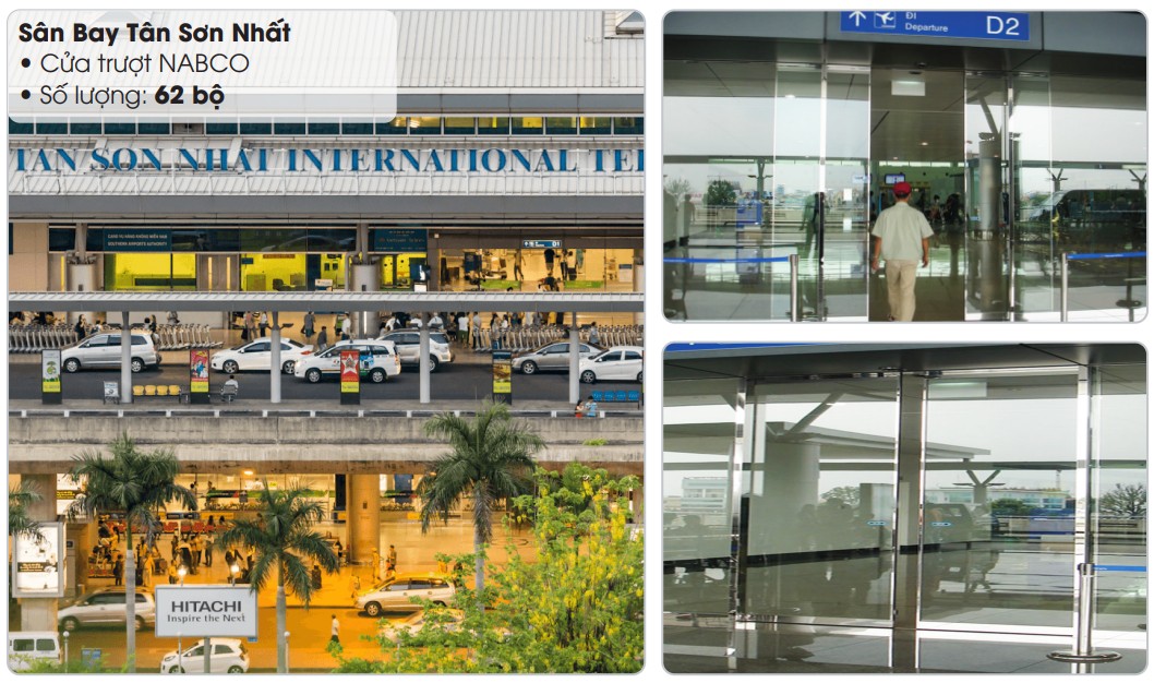 Sân bay Tân Sơn Nhất – Lắp đặt 62 bộ cửa trượt tự động
