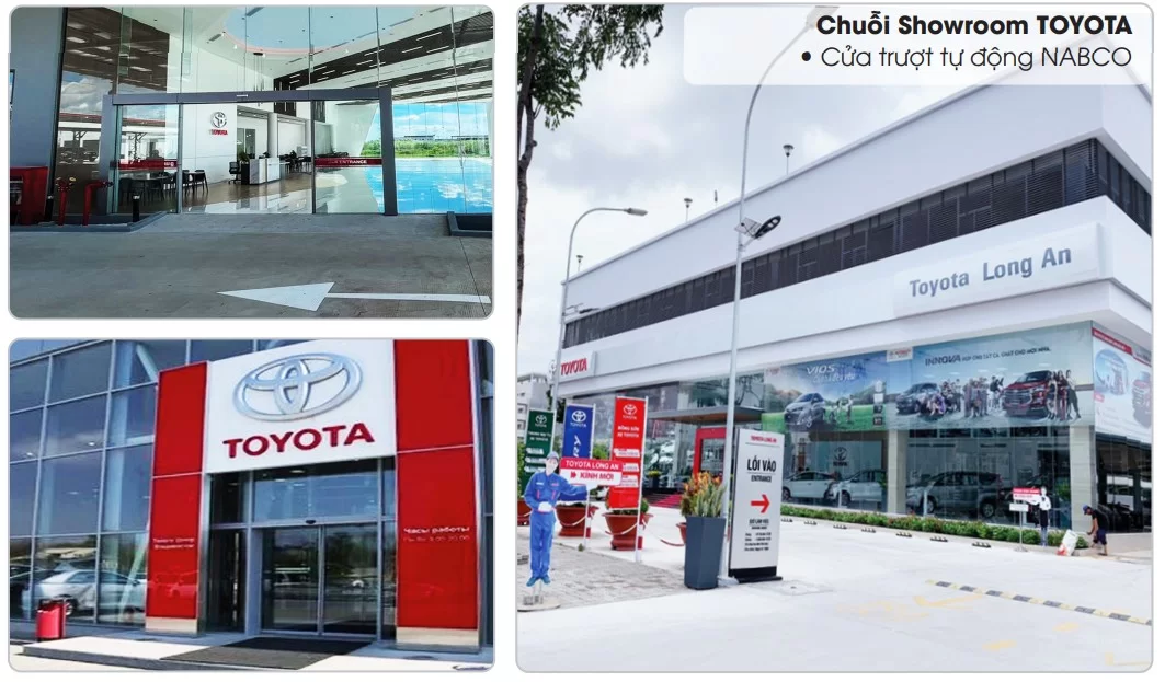 Chuỗi Showroom TOYOTA  lắp cửa trượt tự động NABCO