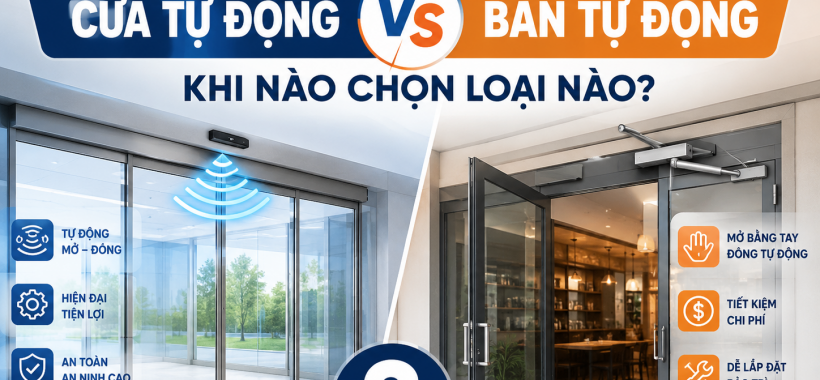 So Sánh Cửa Tự Động vs Bán Tự Động – Khi Nào Chọn Loại Nào?