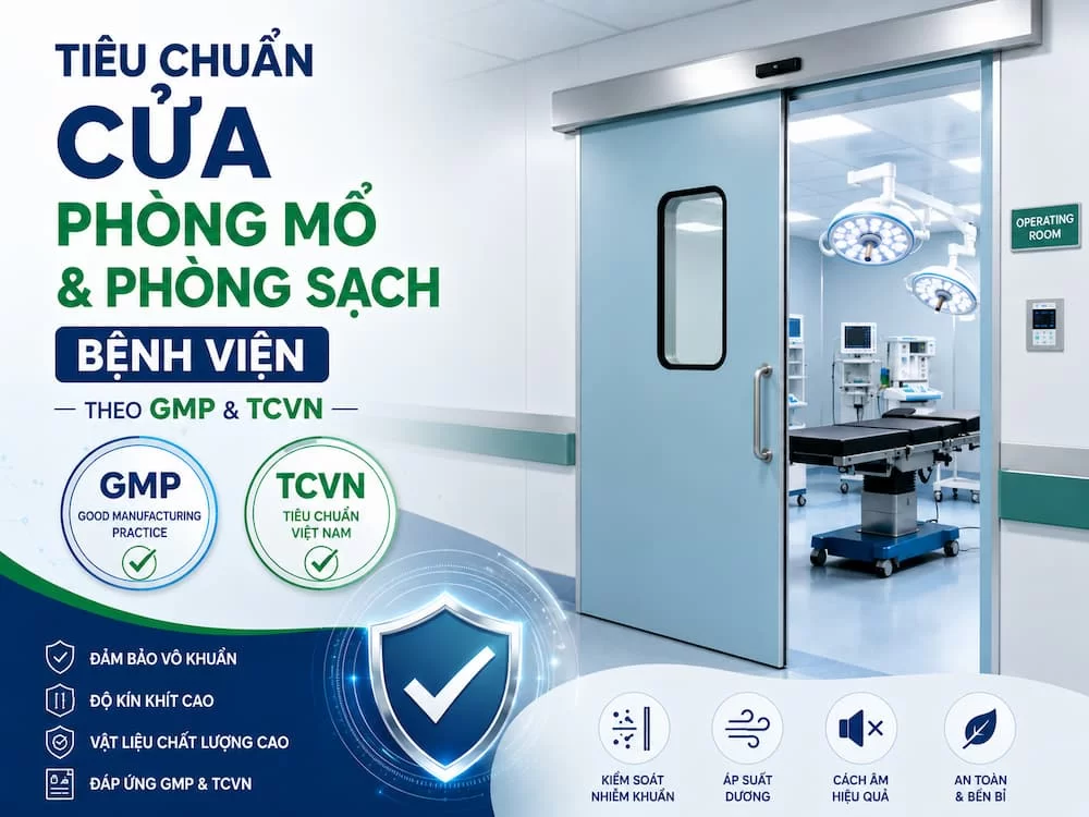 Tiêu Chuẩn Cửa Phòng Mổ & Phòng Sạch Bệnh Viện Theo GMP & TCVN