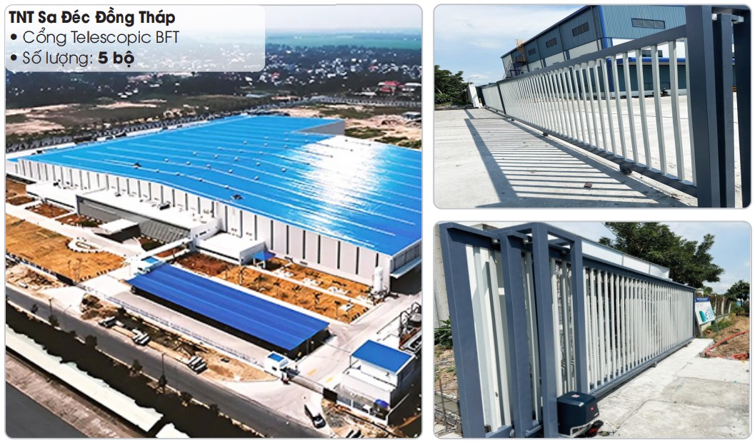 TNT Sa Đéc Đồng Tháp – Lắp đặt 5 bộ Cổng Telescopic BFT