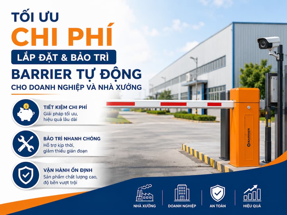 Tối ưu chi phí lắp đặt bảo trì barrier tự động cho doanh nghiệp xưởng