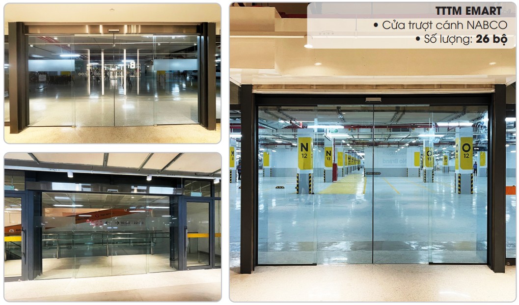TTTM Emart – Lắp đặt 26 bộ cửa trượt tự động NABCO