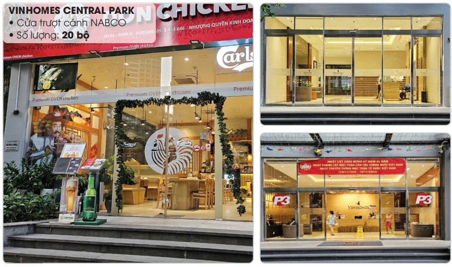 Vinhomes Central Park – Lắp đặt 20 bộ cửa trượt tự động NABCO