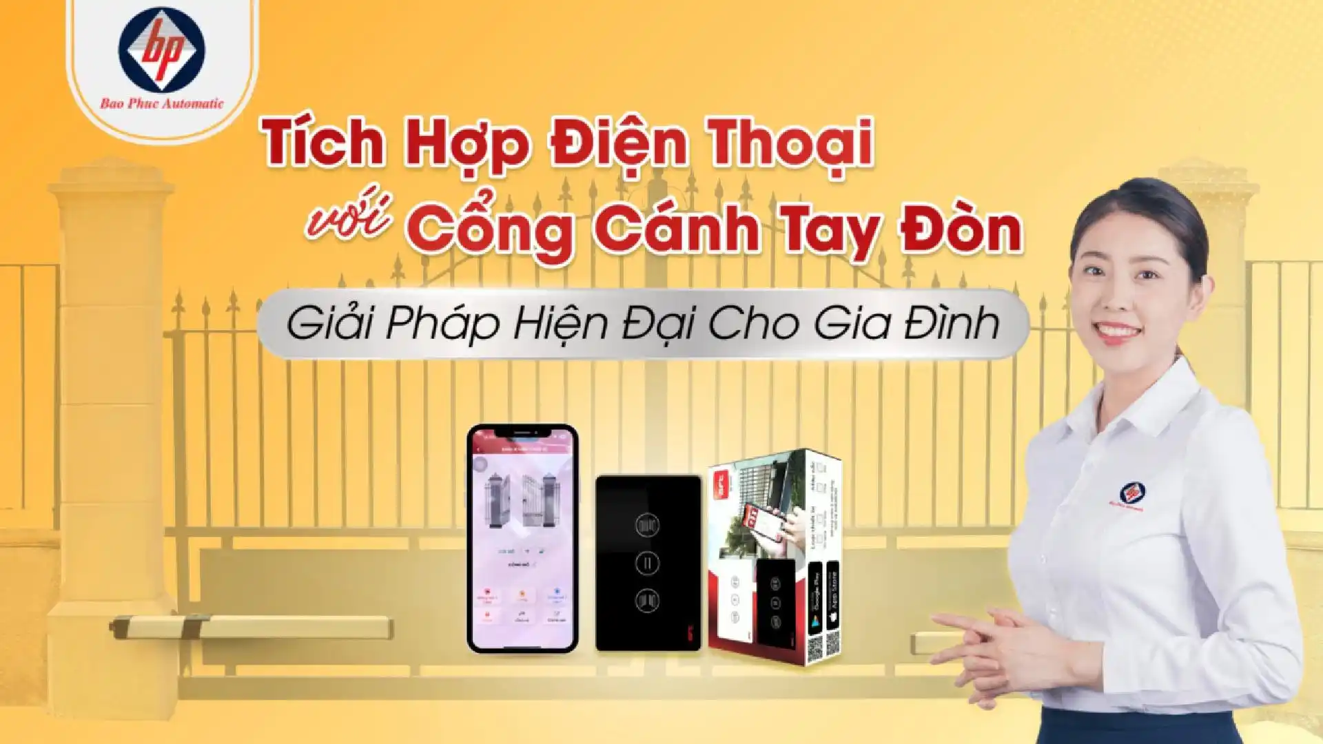 điều khiển motor cổng tay đòn qua điện thoại thông minh