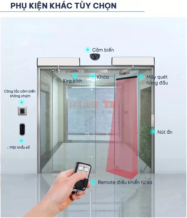 Các phụ kiện cửa tự động Doortec SW200