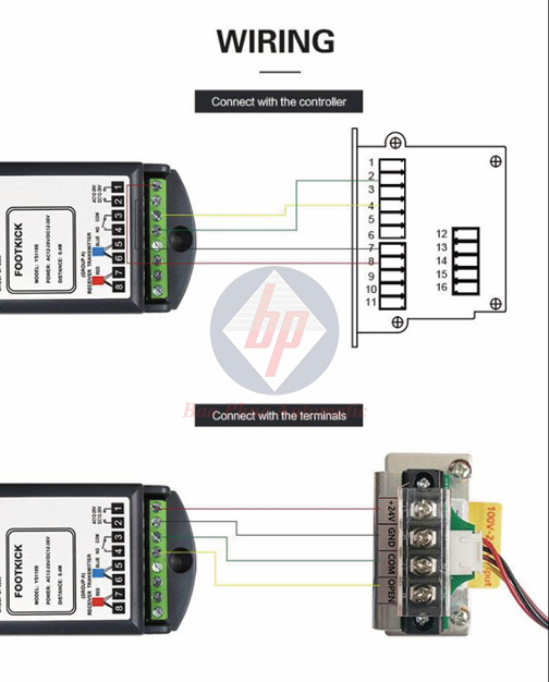 Sơ đồ kết nối cảm biến đá chân YS118