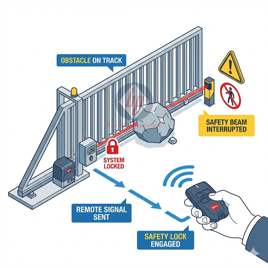 Cảm Biến An Toàn, Có Vật Cản Chắn Ngang
