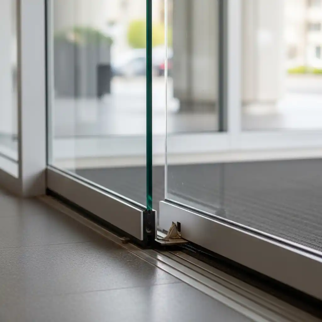 Cửa Kính Tự Động Bị Kẹt Ray Trượt