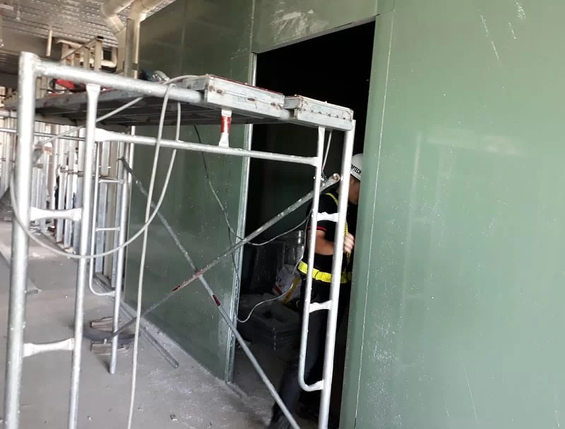 Mặt bằng công trình cửa tự động Myanmar