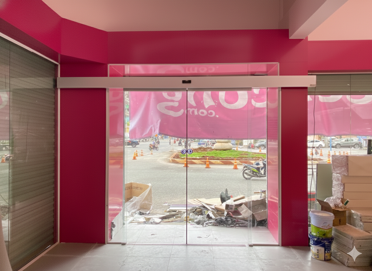 Cửa tự động lắp tại Con Cưng (1)