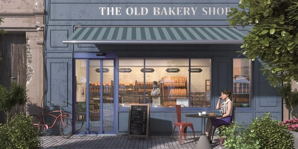 Cửa tự động quán cafe cao cấp