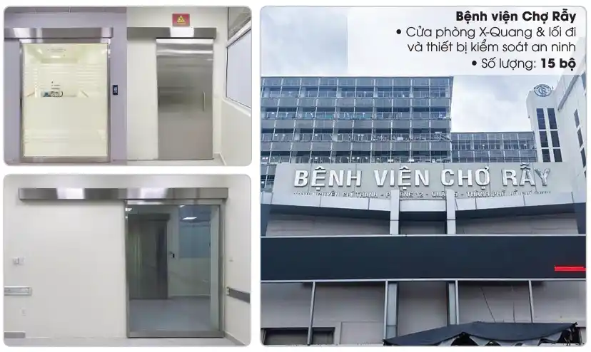 Hệ thống cửa phòng X-Quang và thiết bị kiểm soát an ninh tại Bệnh viện Chợ Rẫy do Bảo Phúc lắp đặt