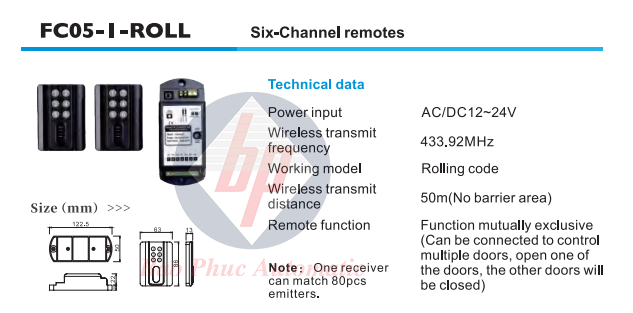 Remote FC05-I-ROLL