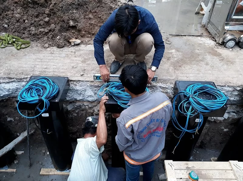 Căn chỉnh cột chắn xe