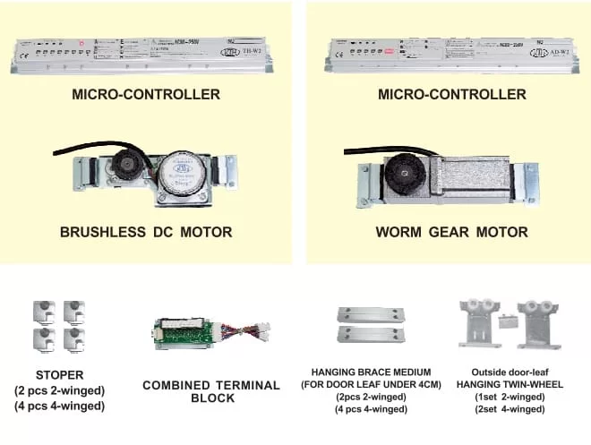 Phụ kiện cửa trượt xếp lớp