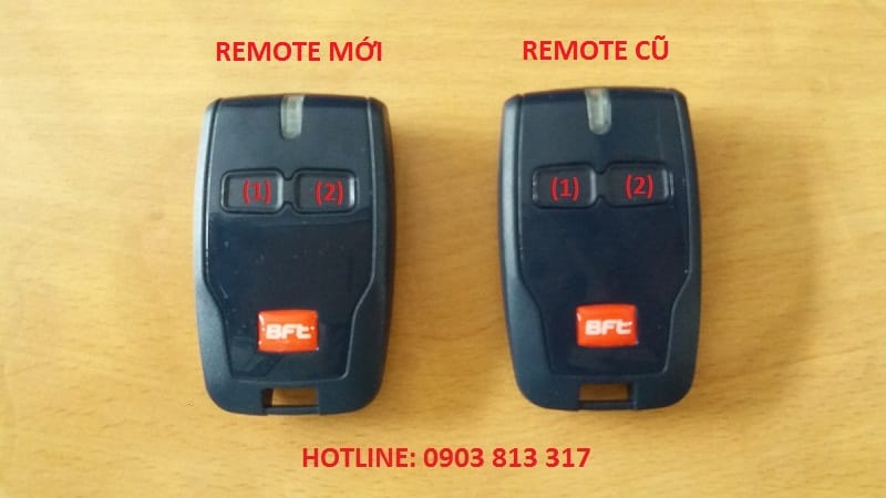 Cài Remote 2 phím nhấn cho cổng tự động BFT