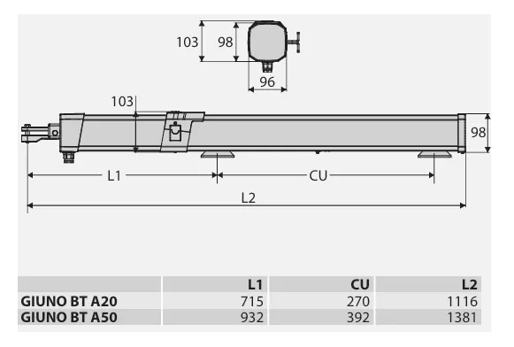 So Do Ky Thuat GIUNO ULTRA BT A50