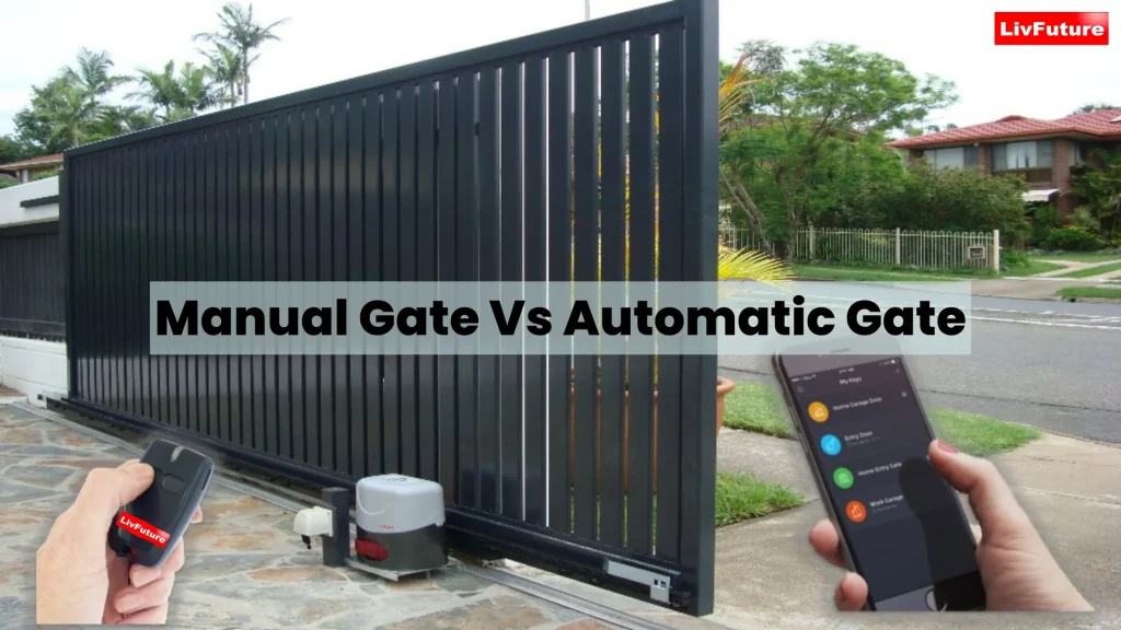 so sánh cổng thủ công và cổng tự động khu dân cư