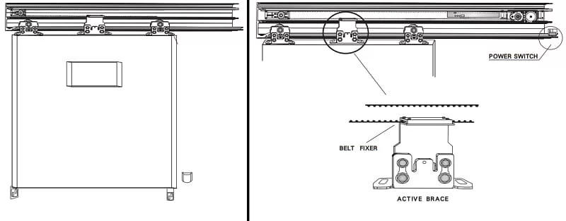 Sơ đồ lắp đặt cánh cửa tự động A-2