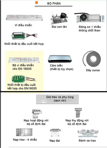 Cấu tạo motor cửa trượt KTH AD-3