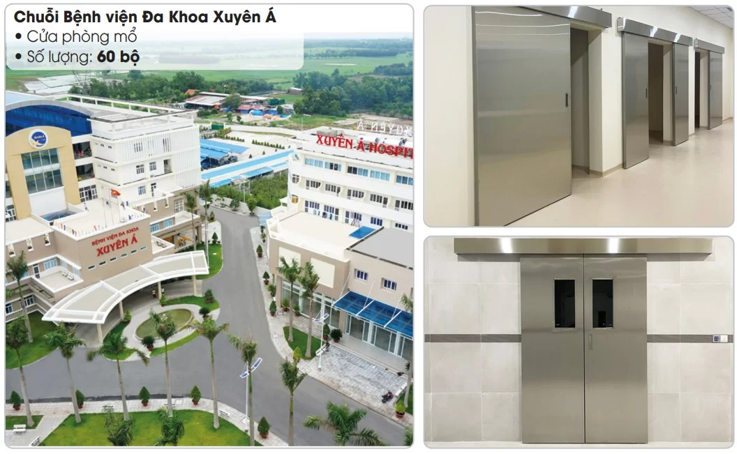 Dự án sử dụng 11 bộ cửa trượt tự động KTH nhập khẩu từ Đài Loan, tải trọng lên đến 500kg, đáp ứng nghiêm ngặt các tiêu chuẩn về an toàn, vô trùng và vận hành liên tục cho khu phòng mổ.